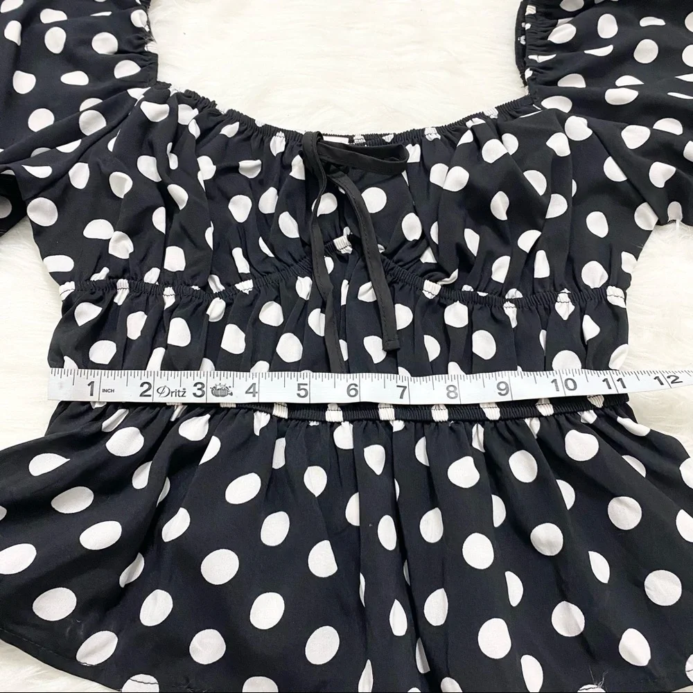 2BELLA Polka Dot Milkmaid Top - Picture 3 of 5